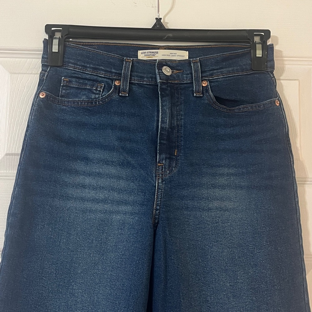Levi Strauss Signature High-Rise Straight Jeans NWOT - Picture 8 of 9